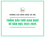 Thông báo thời gian nghỉ hè năm học 2024-2025