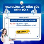 Thông báo Khai giảng lớp Tiếng Đức trình độ A1